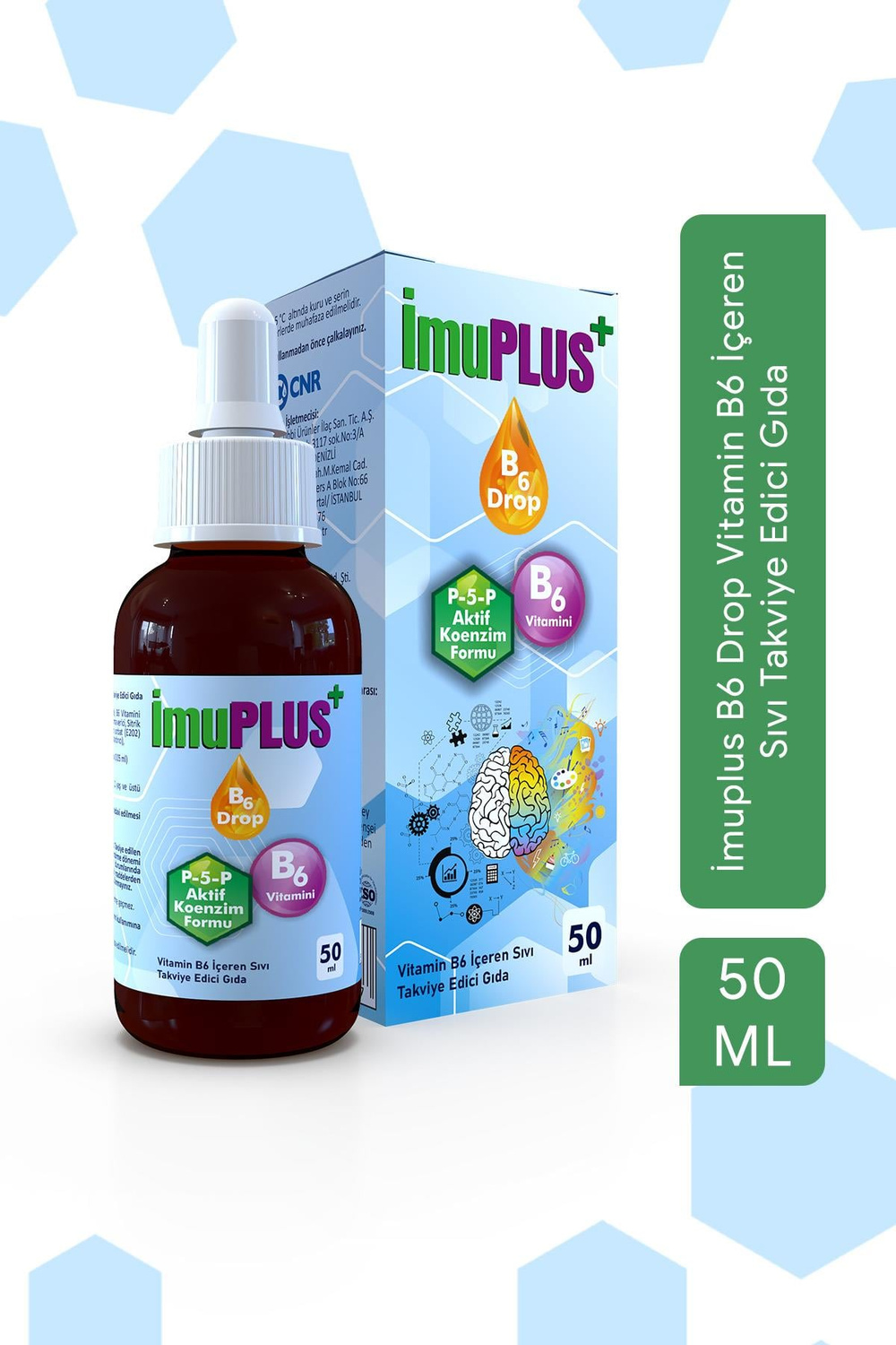 İmuplus B6 Drop Vitamin B6  İçeren Sıvı Takviye Edici Gıda 50 Ml Damla