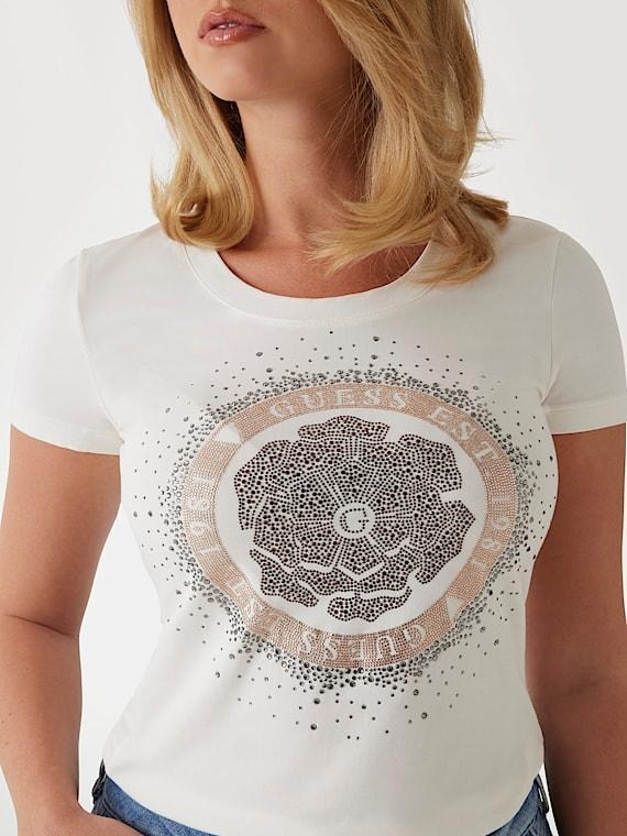 GSS KADIN TAŞLI BEYAZ TSHIRT
