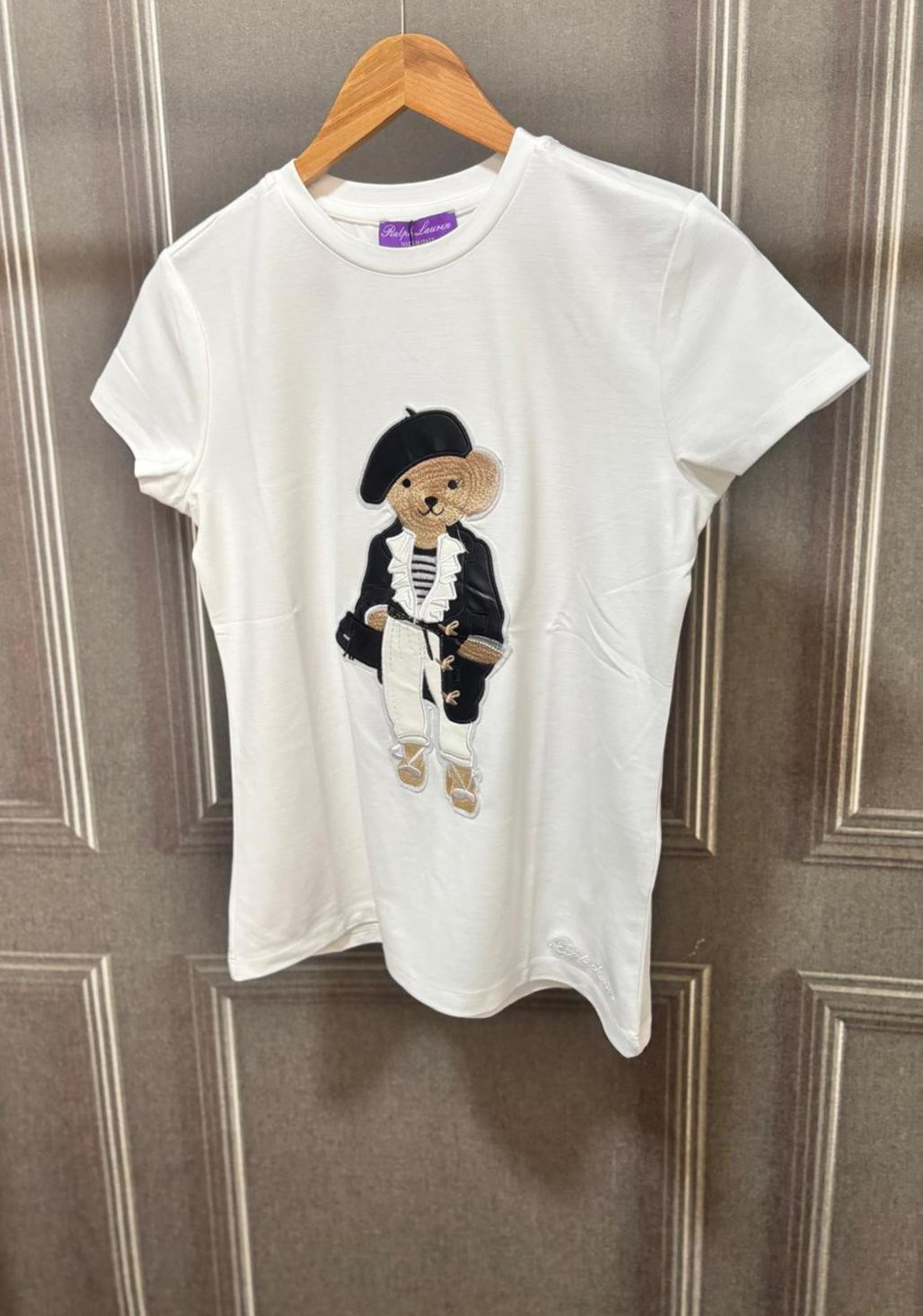 PRL NAKIŞ DETAYLI BEYAZ T SHIRT
