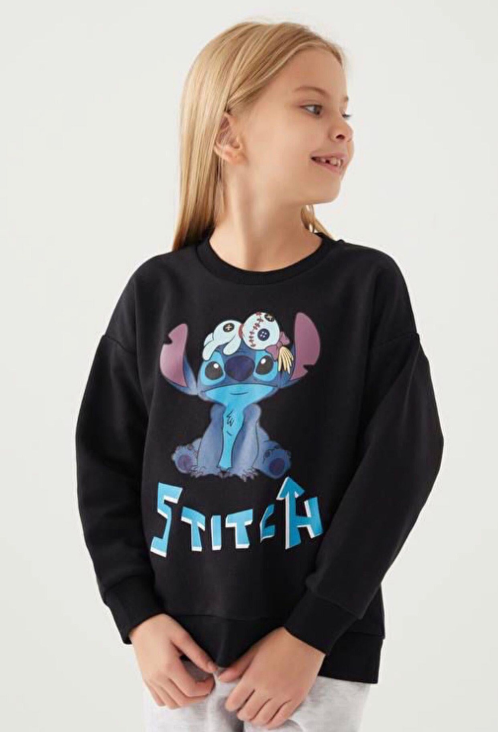 STITCH SİYAH ÇOCUK SWEATSHIRT