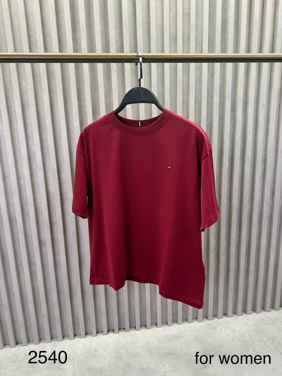 TH KADIN RAHAT KESİM KADIN BORDO  T SHIRT