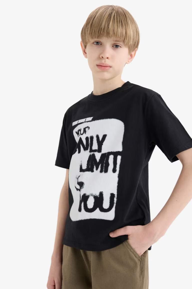 Defacto Erkek Çocuk Kısa Kol T-shirt D9274A8/BK81