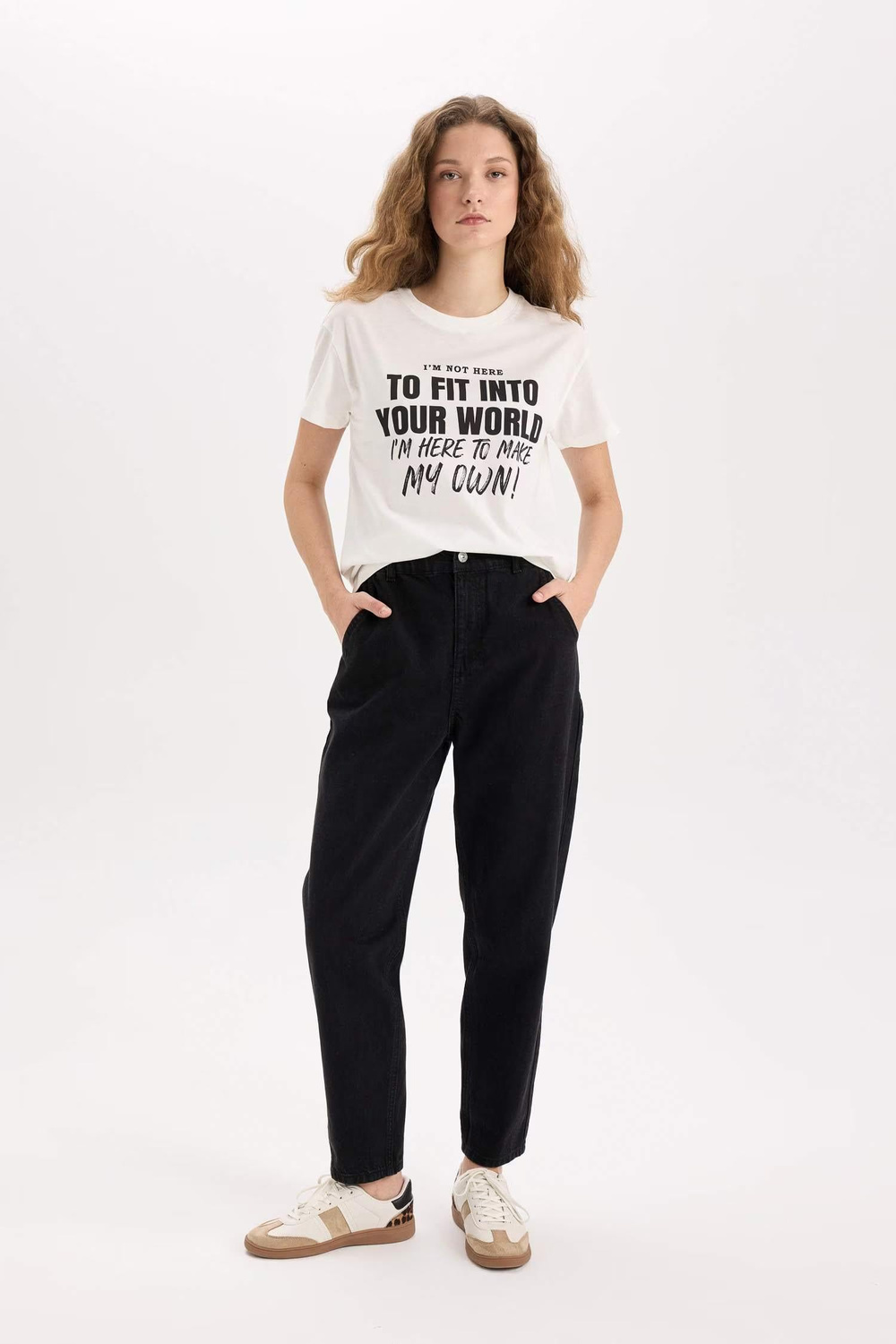 Defacto Kadın Kısa Kol T-shirt D9599AX/WT32