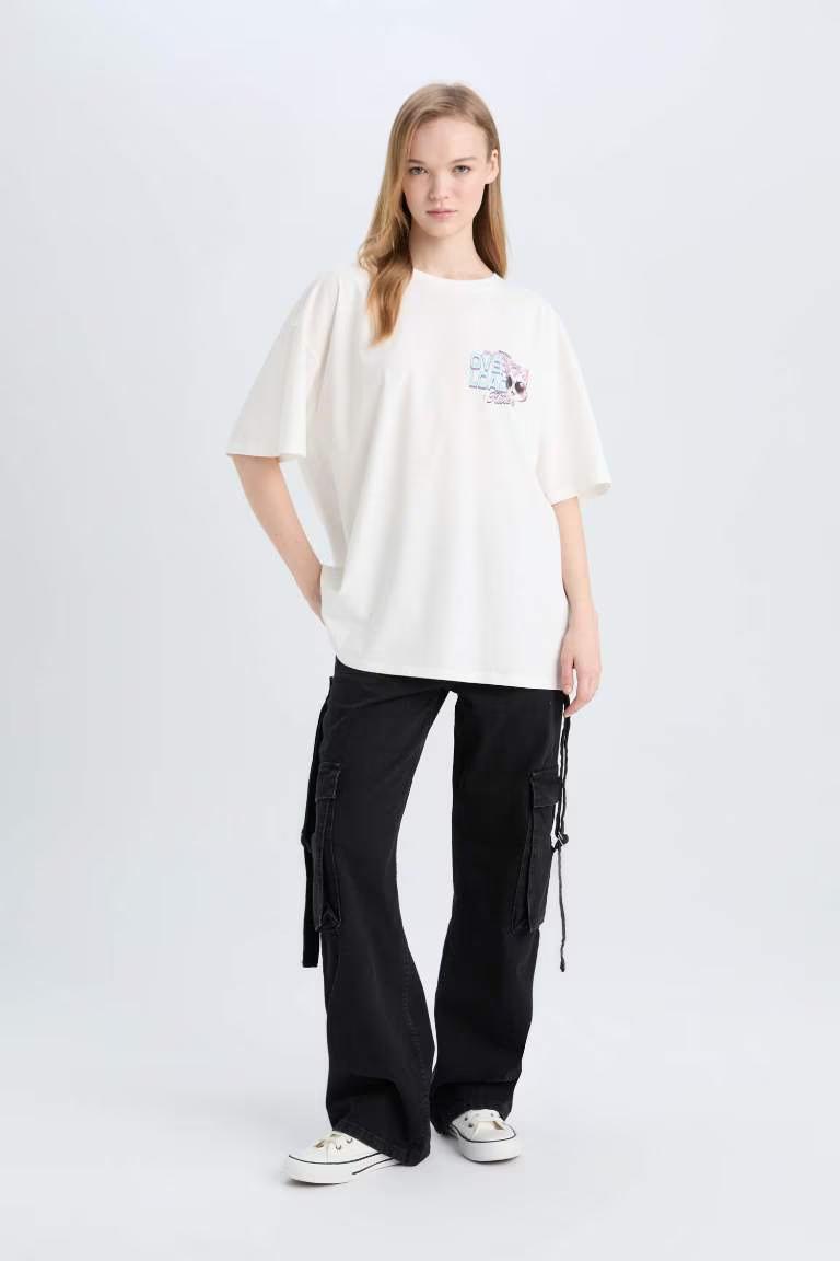 Defacto Kadın Kısa Kol T-shirt E0668AX/WT32