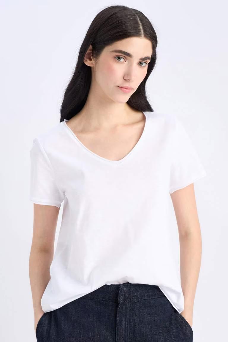 Defacto Kadın Kısa Kol T-shirt K1507AZ/WT34