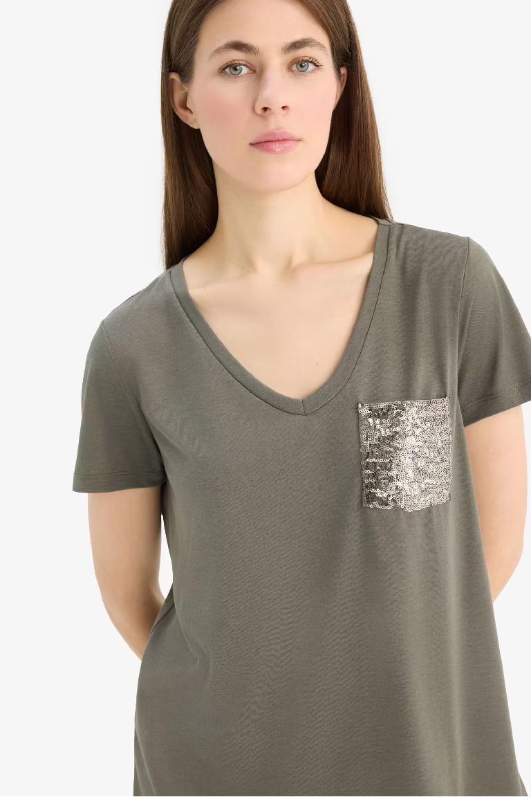 Defacto Kadın Kısa Kol T-shirt U3769AZ/KH401
