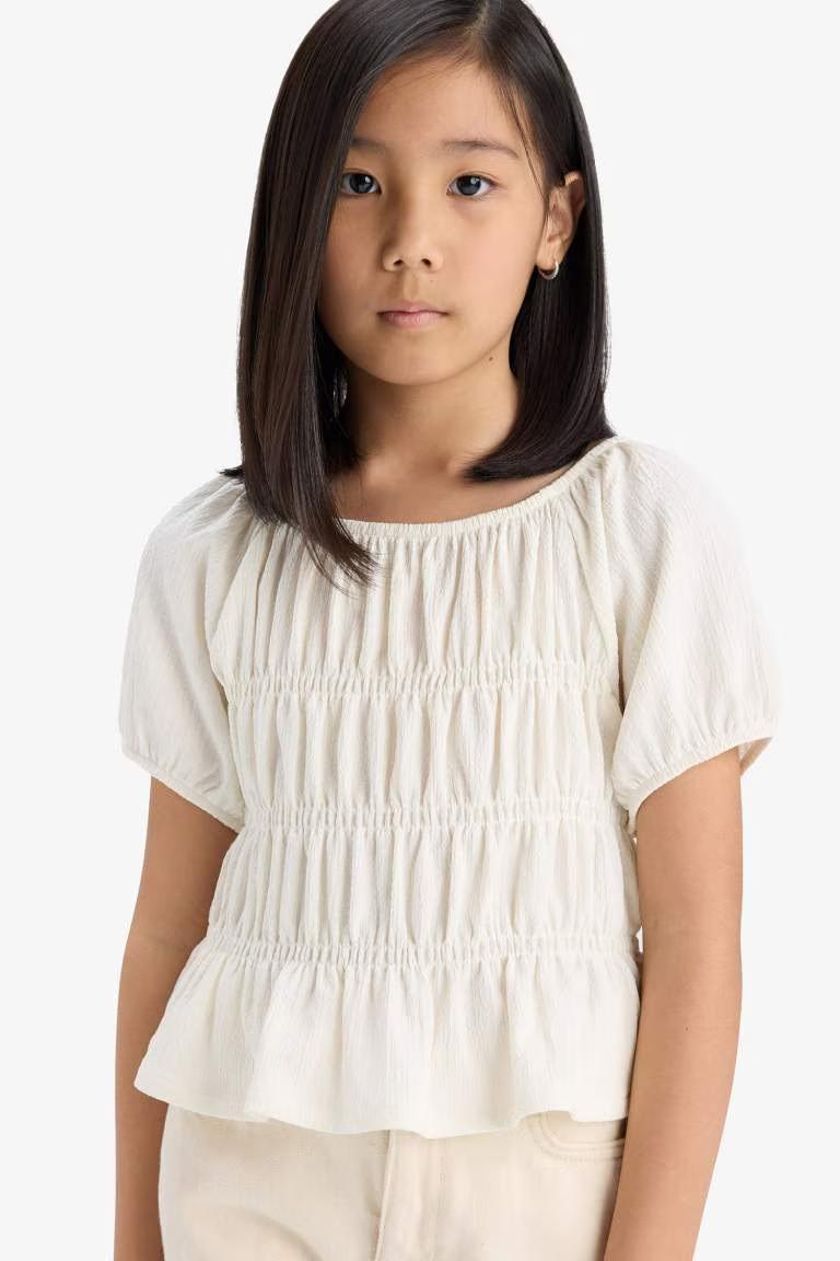 Defacto Kız Çocuk Kısa Kol T-shirt C2209A8/ER105