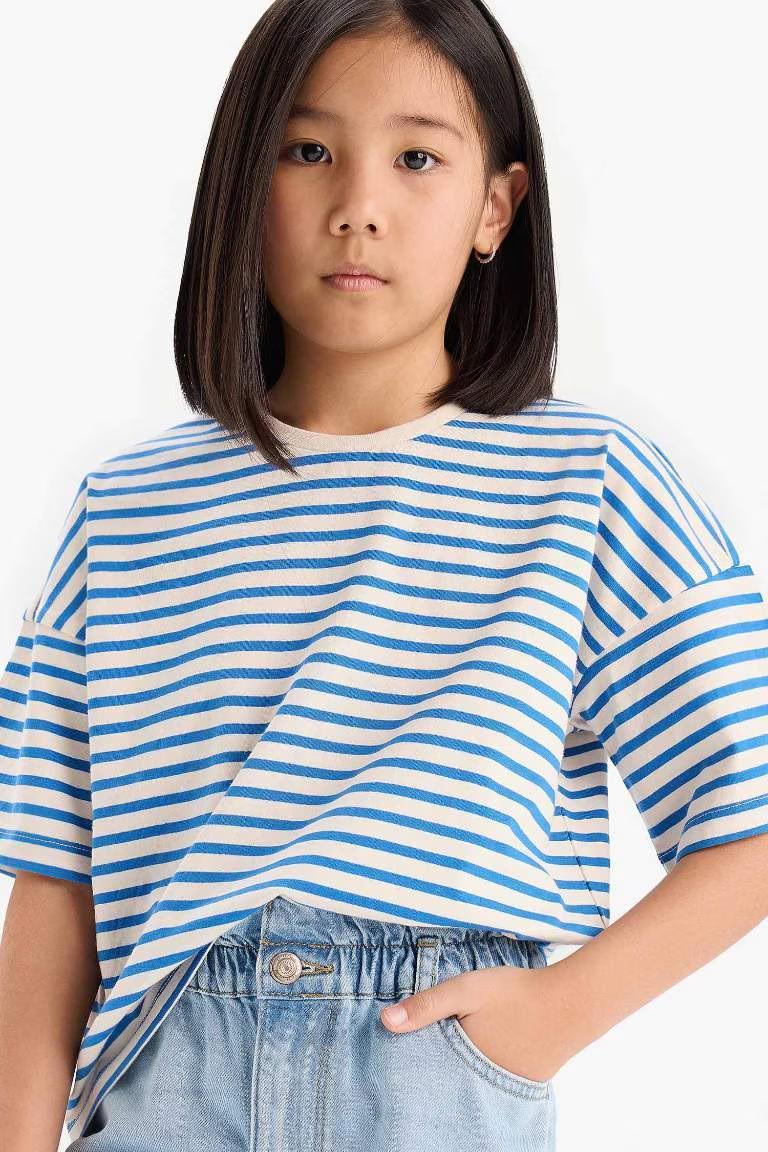 Defacto Kız Çocuk Kısa Kol T-shirt D8581A8/BE124
