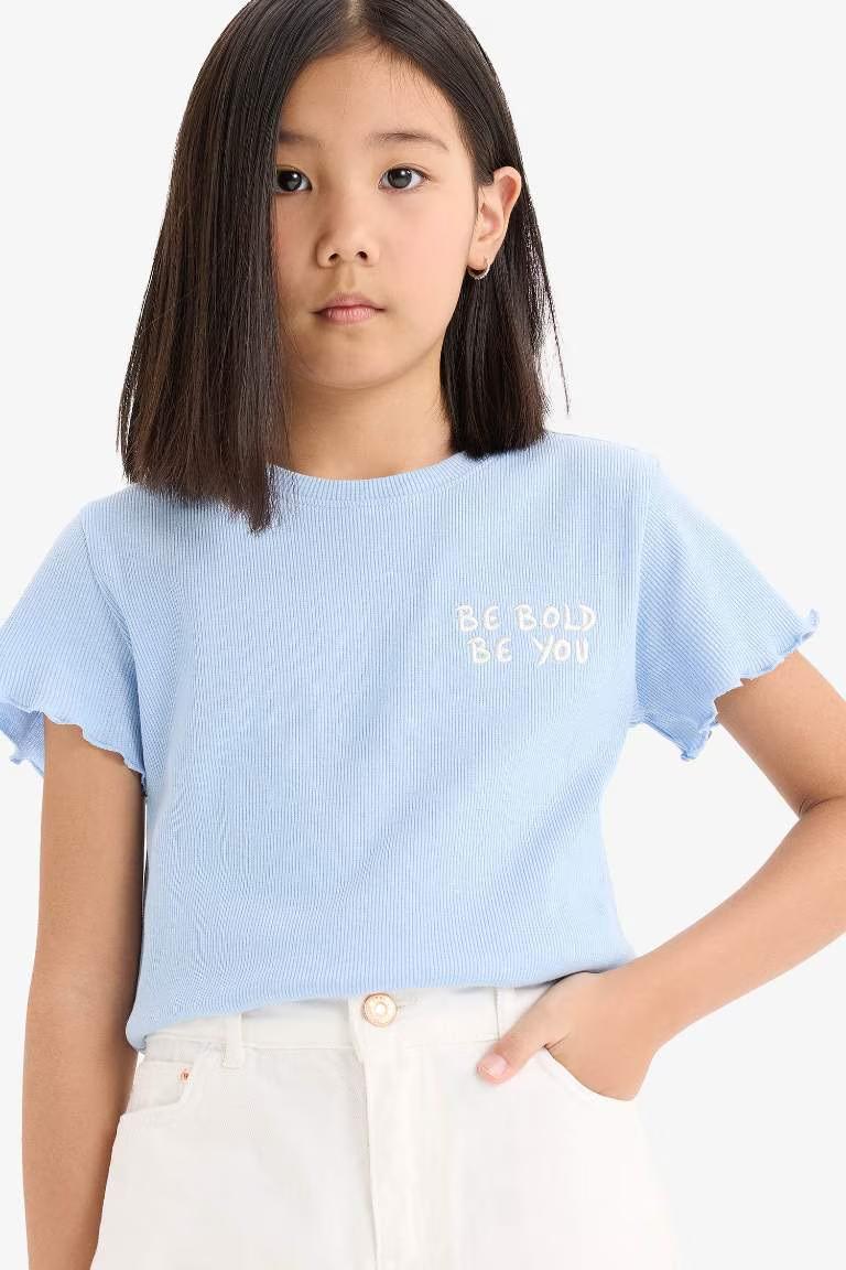 Defacto Kız Çocuk Kısa Kol T-shirt D9537A8/BE745