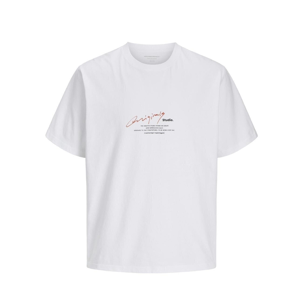 Jack & Jones Jormanchester Scrıpt Tee Ss Crew Neck Erkek T-shirt 12273373