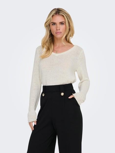 Only Onlgeena L/S V-Neck Knt Noos Kadın Kazak 15340862