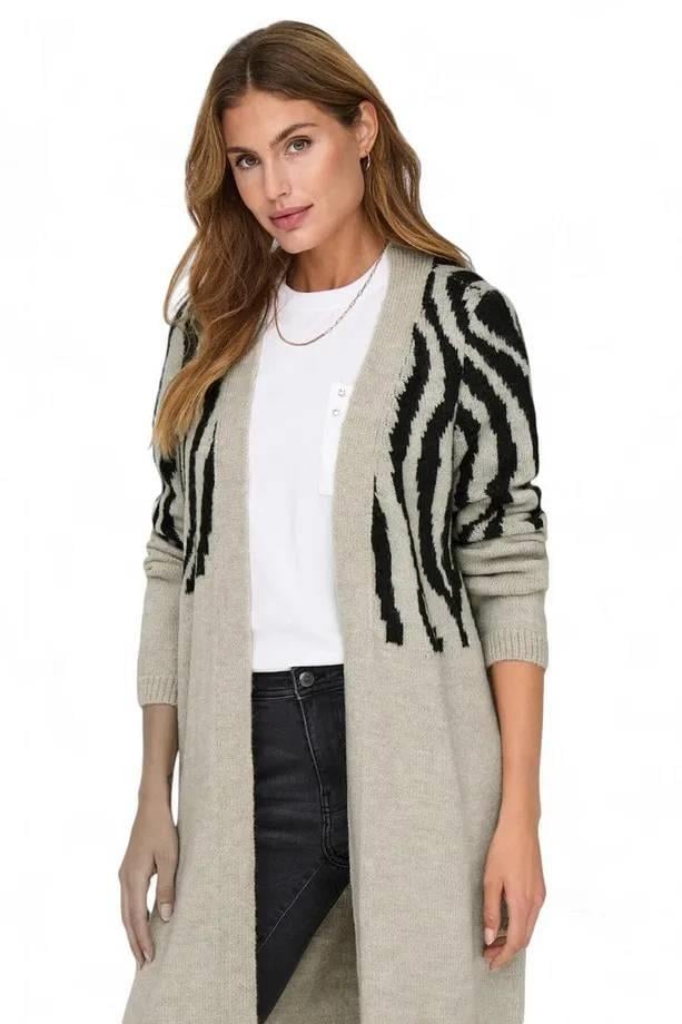 Only Onljade Zebra Ls Cardıgan Cc Knt Kazak 15324455