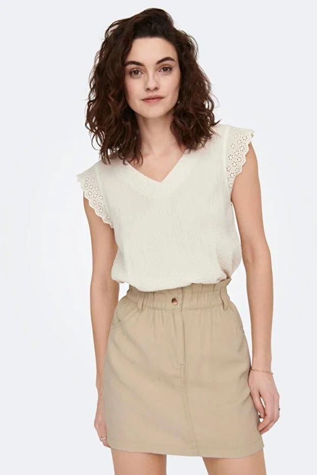 Only Onlthyra Sl Mıx Top Noos Wvn Kadın T-shirt 15292918