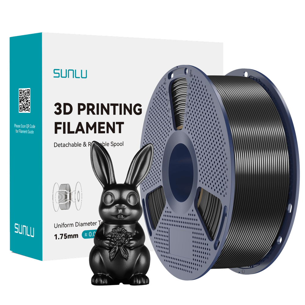 SUNLU Silk PLA+ Filament Black