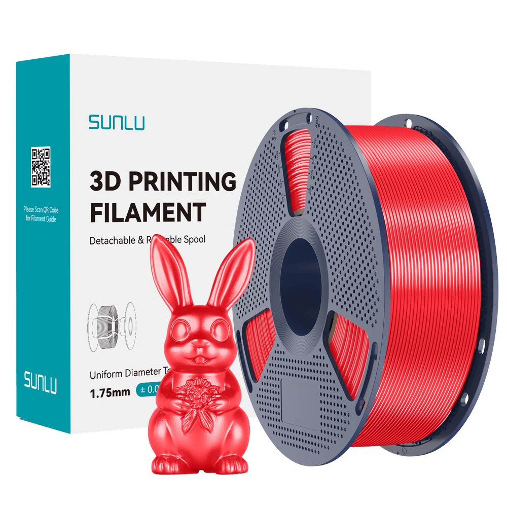 SUNLU Silk PLA+ Filament Red