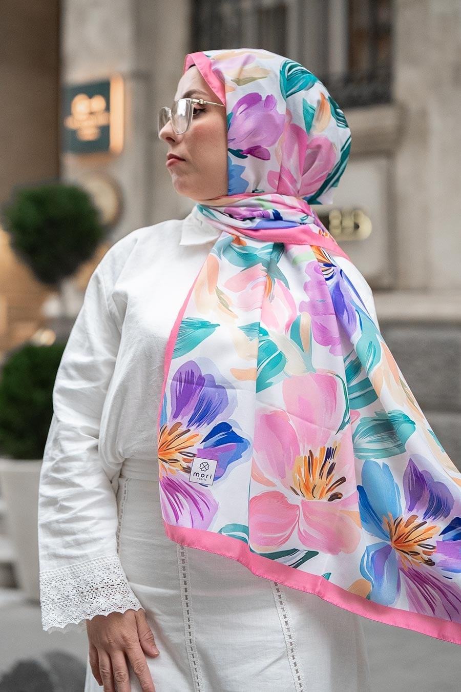 Sweet Garden Desen Soft Şal Pembe