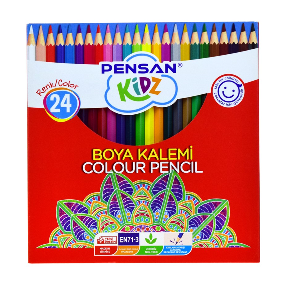 24 Renk Boya Kalemi