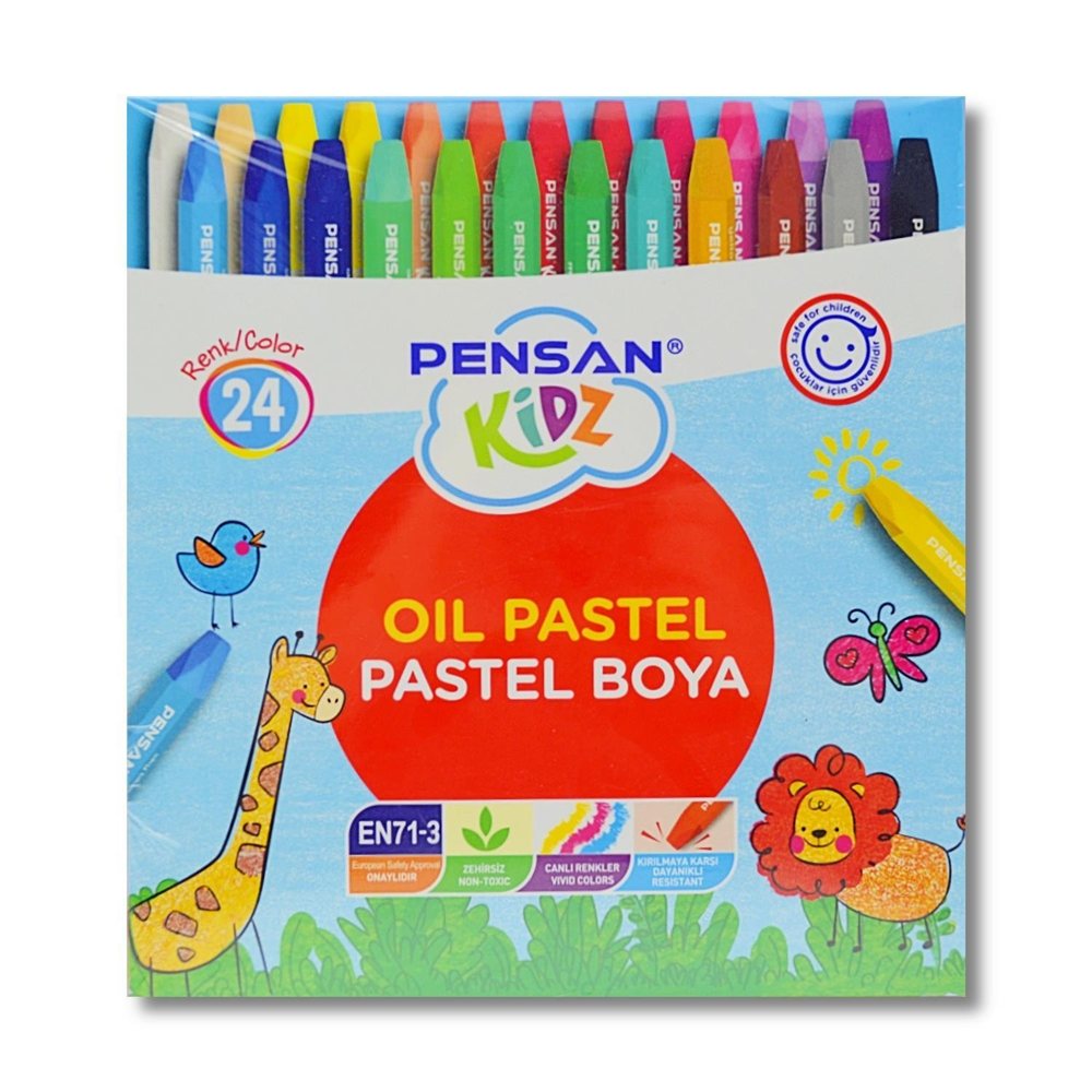 24 Renk Pastel Boya