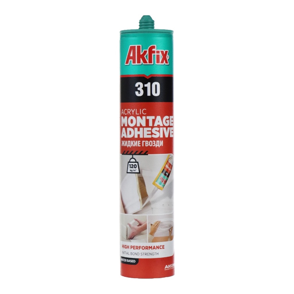 Akfix 310 Kartonpiyer-Stropiyer Yapıştırıcı 310ml Beyaz Ga200