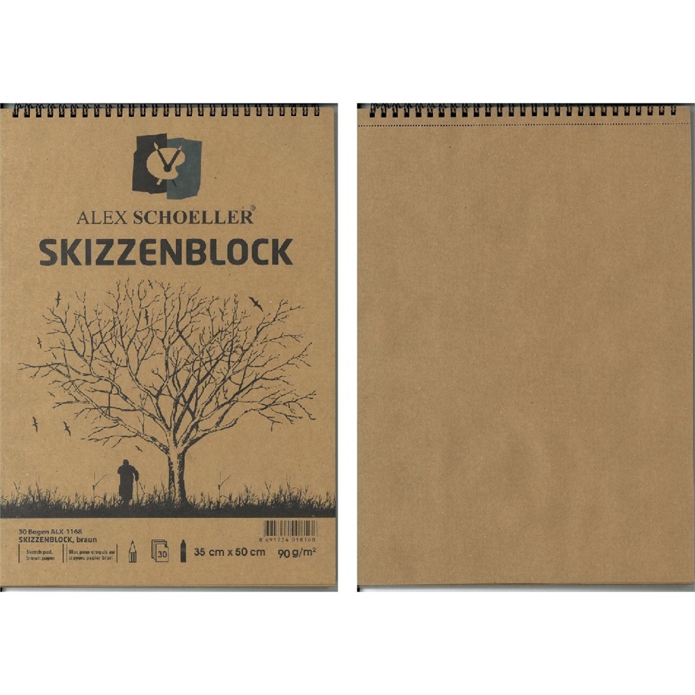 Alex Schoeller Kraft Blok Spiralli 35x50 125gr. 15 Yaprak