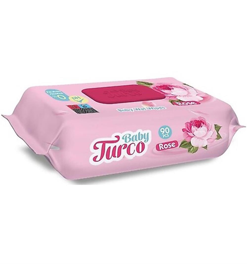 Baby Turco Islak Havlu 90lı Gül