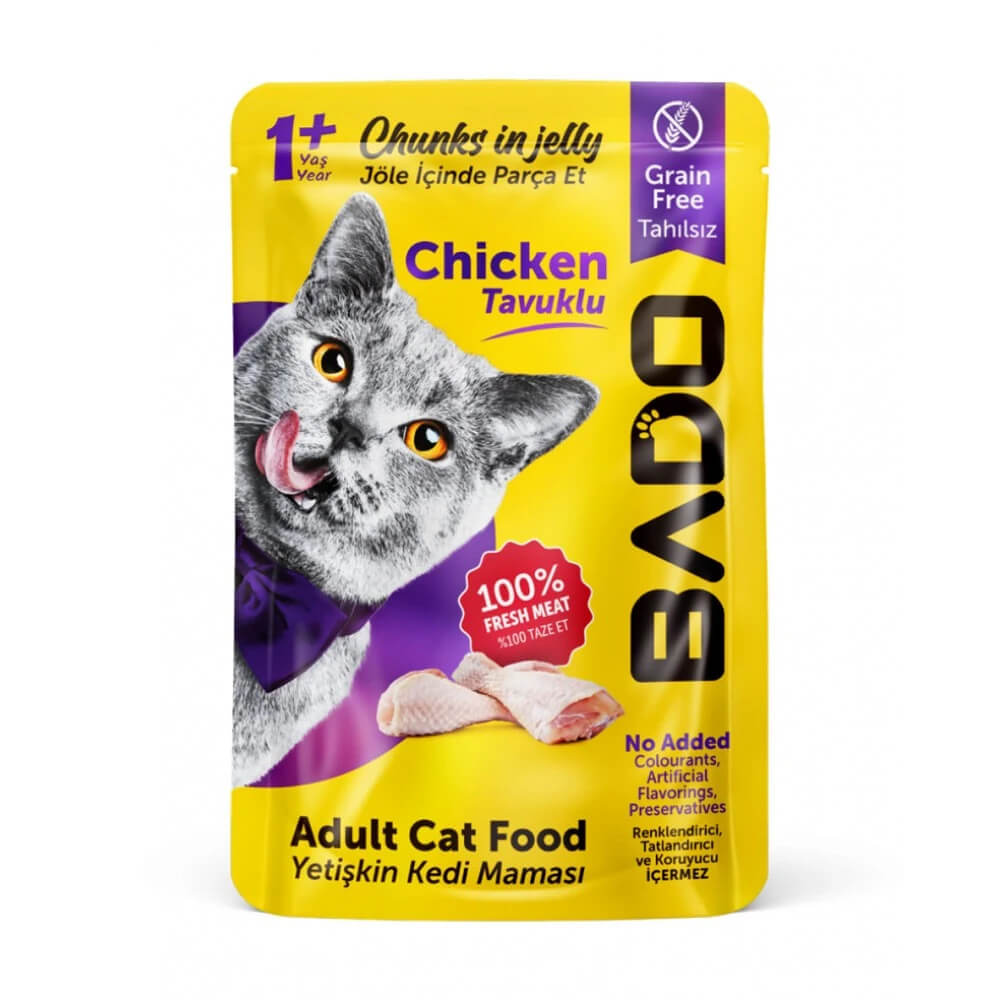 Bado Gurme Yaş Ytş Kedi Maması Tavuk Etli 85 Gr
