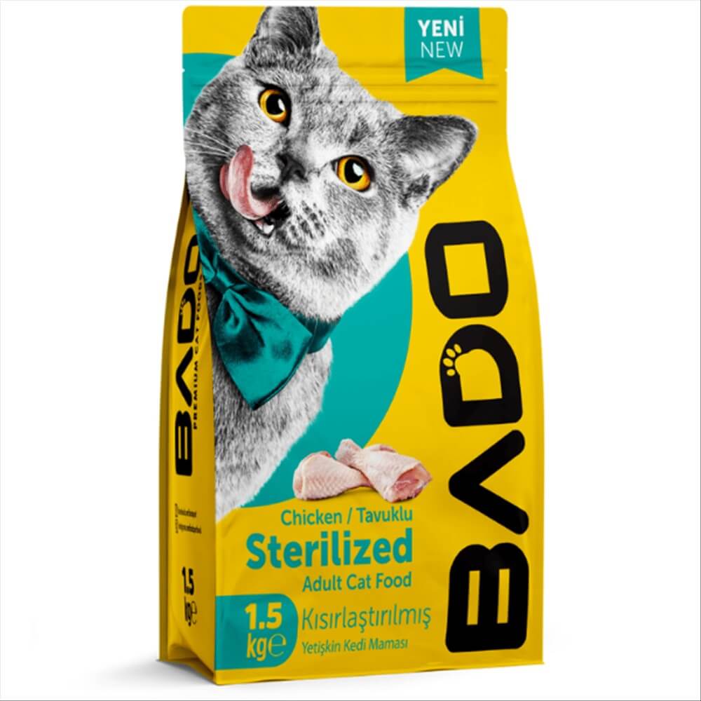 Bado Kısırlaştırılmış Yetişkin Kedi Maması 1500 Gr Tavuklu