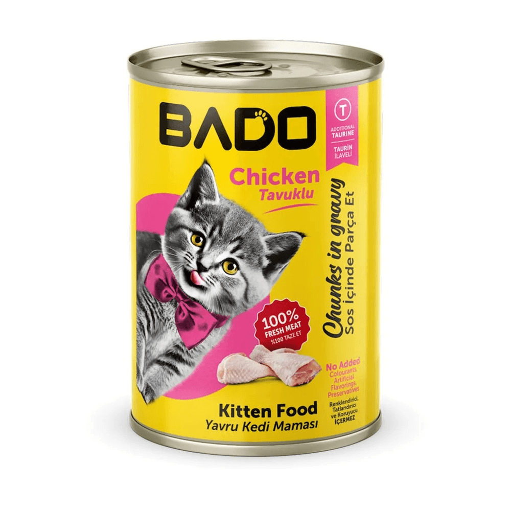 Bado Yavru Kedi Konserve Mama Tavuklu 400 Gr
