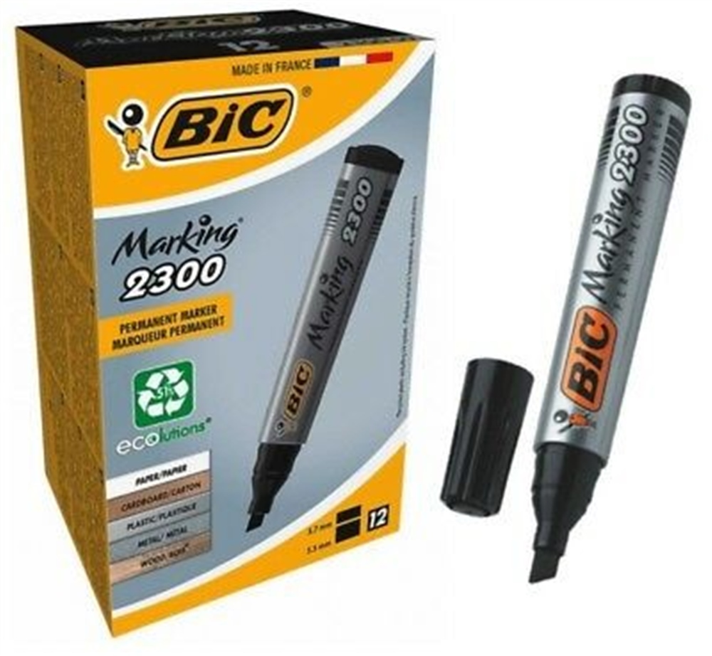 Bic Koli Kalemi Kesik Uc Siyah 2300 Eco