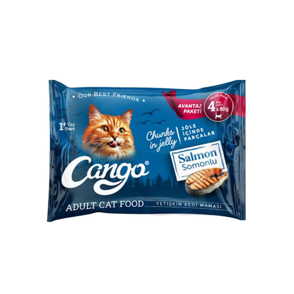 Cango Yaş Yetişkin Kedi Maması Somonlu 4* 80 Gr