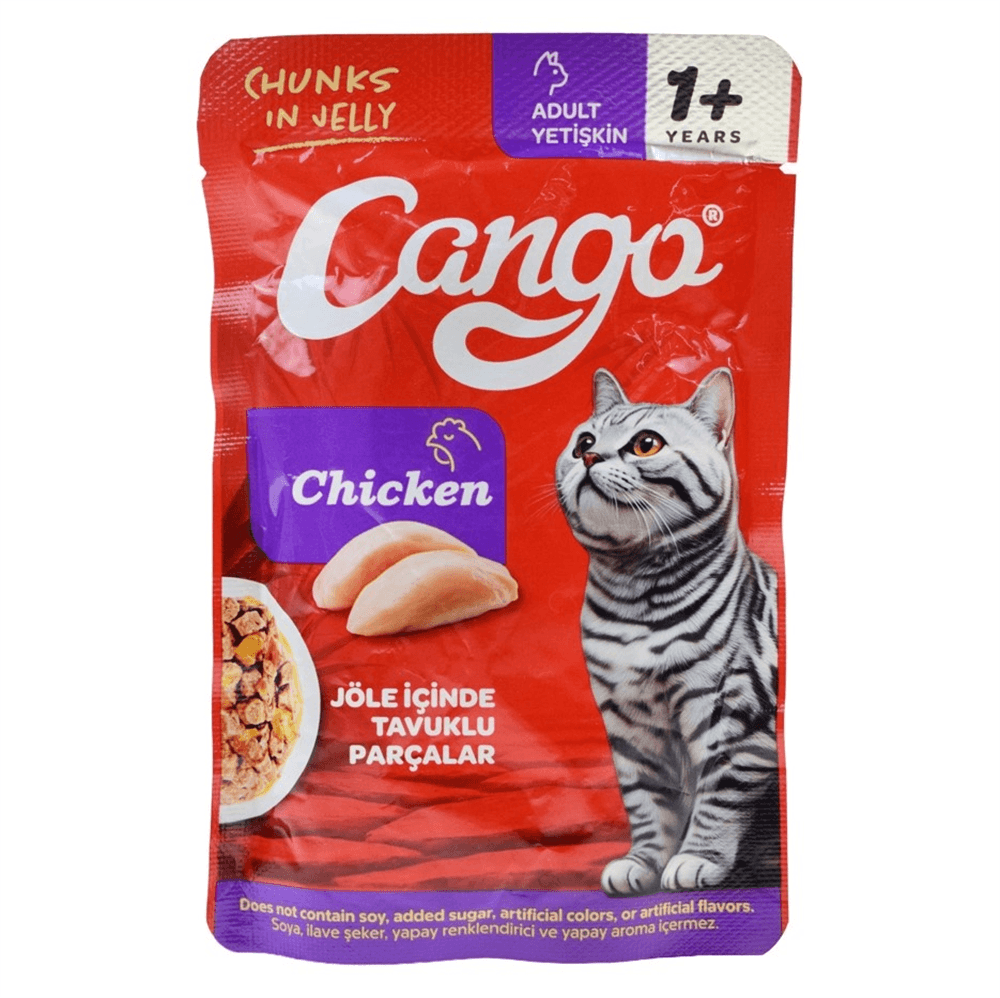 Cango Yaş Yetişkin Kedi Maması Tavuklu Pouch 80 Gr