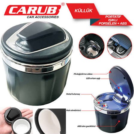 Carub Işıklı Seramik Araç Küllüğü BR294 46 41