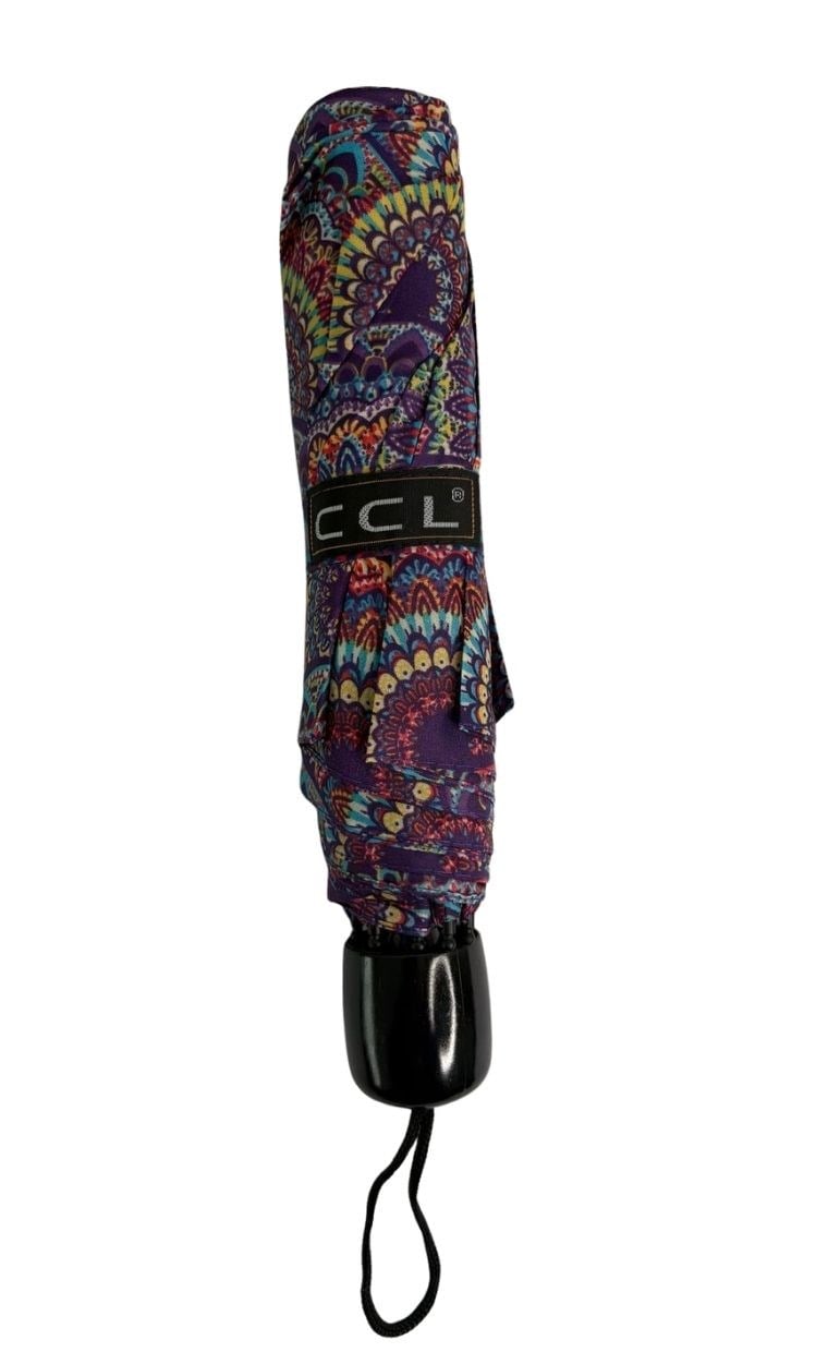 CCL 8 Telli Geometrik Mandala Desenli Turkuaz renkli Şemsiye 103G-2