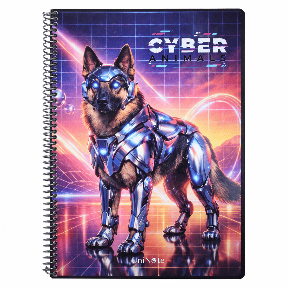 Çınar Cyber Anımals Sp PP Kapak A4 72 Yaprak Çizgili Defter 71515