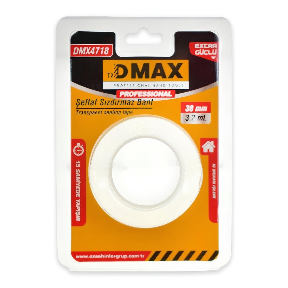 Dmax Sızdırmaz Bant Şeffaf 38 mm x 3,2 m DMAX4718