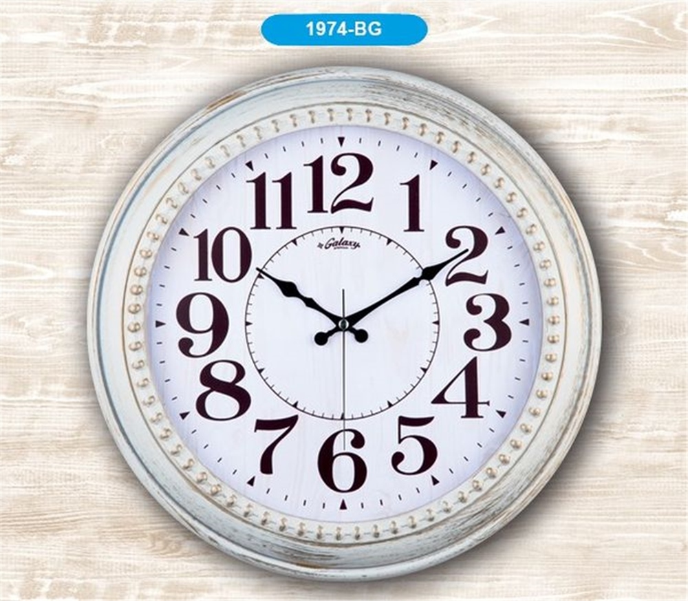 Galaxy Duvar Saati Premium Beyaz 1974-Bg