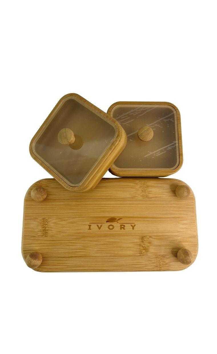 Ivory Bambu Tezgahüstü Standlı Baharatlık IVO-BMB334