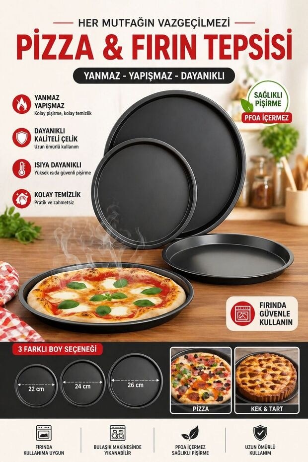 İvory Pizza Tepsi Seti IVO-EFF140