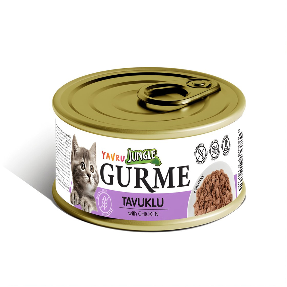 Jungle Gurme Yavru Kedi Tavuklu Konserve 85 Gr Pelagos
