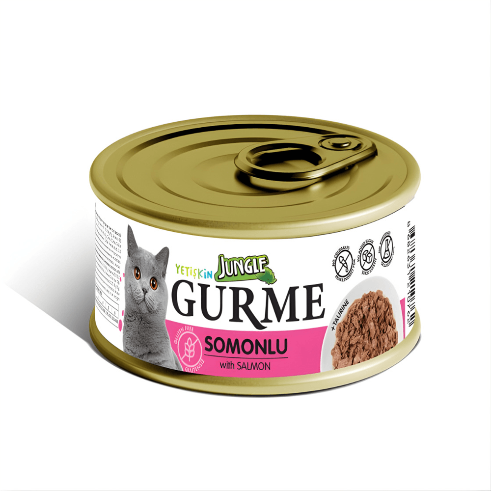 Jungle Gurme Yetişkin Kedi Somonlu Konserve 85 Gr Pelagos