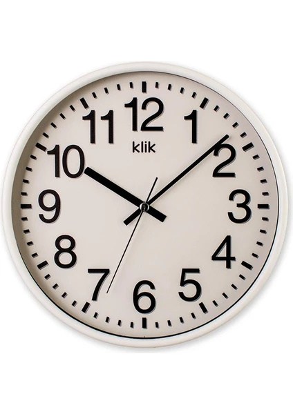 Klik Elegans Beyaz Duvar Saati