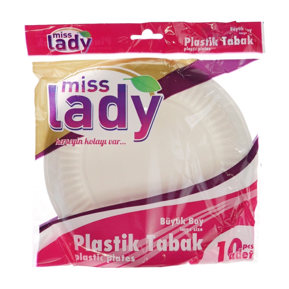 Miss Lady Plastik Tabak Büyük Boy 10lu