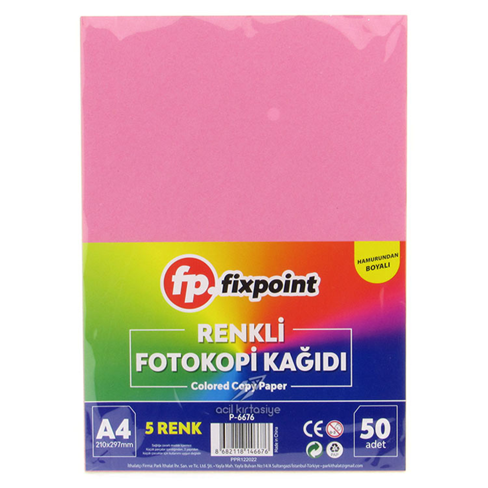 Neon Fotokopi Kağıdı 50'li
