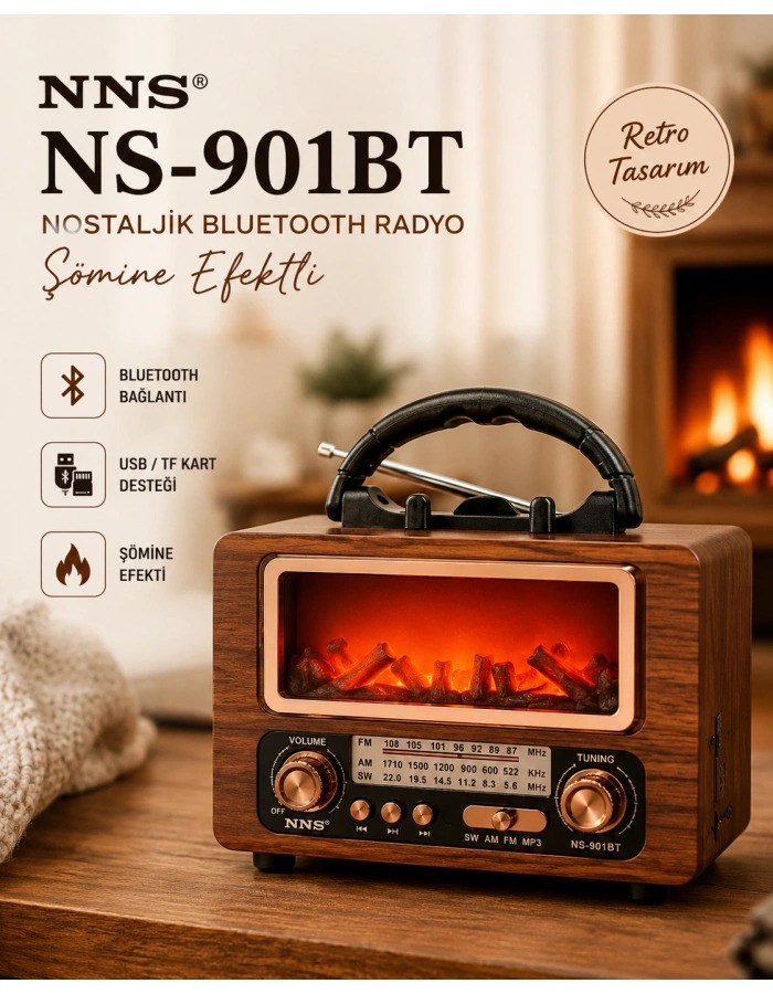 NNS Radyo Müzik Çalar NS-901BT