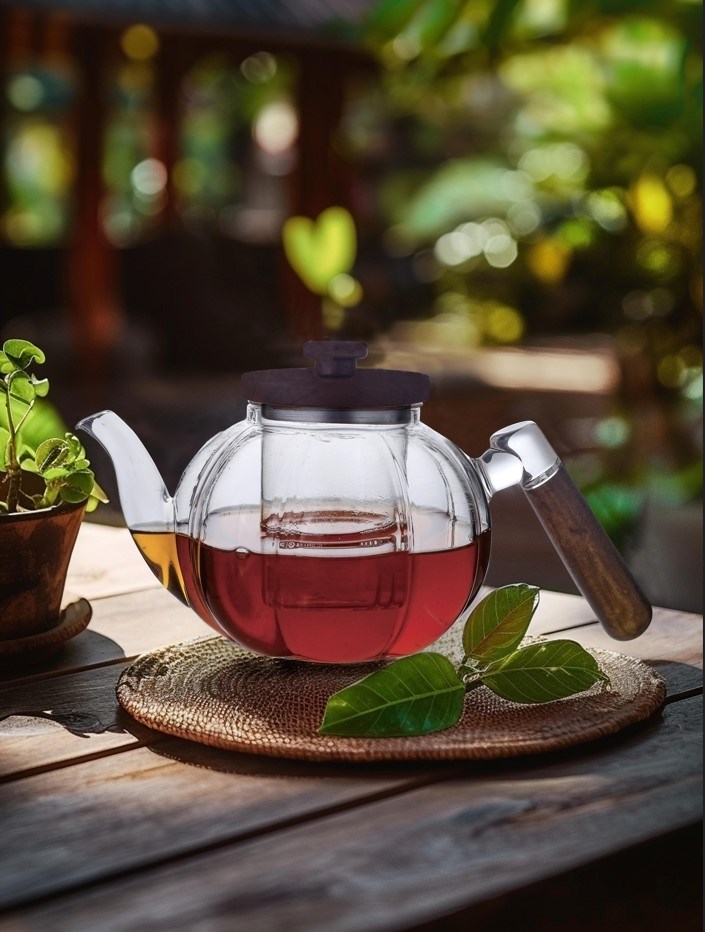 Paçi Ellie Akasya Kapaklı Cam Demlik 1000 Ml 401371
