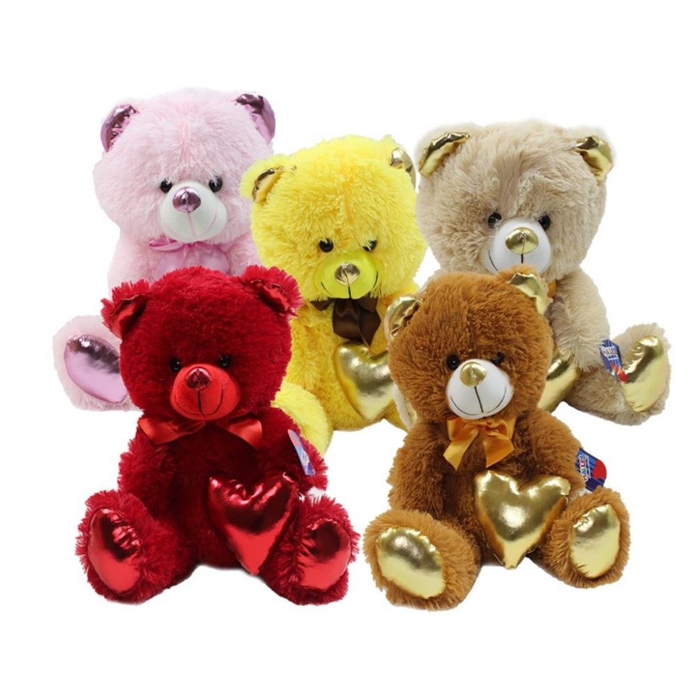 Peluş 40 Cm Parlak Kalpli Ayı Pl62501