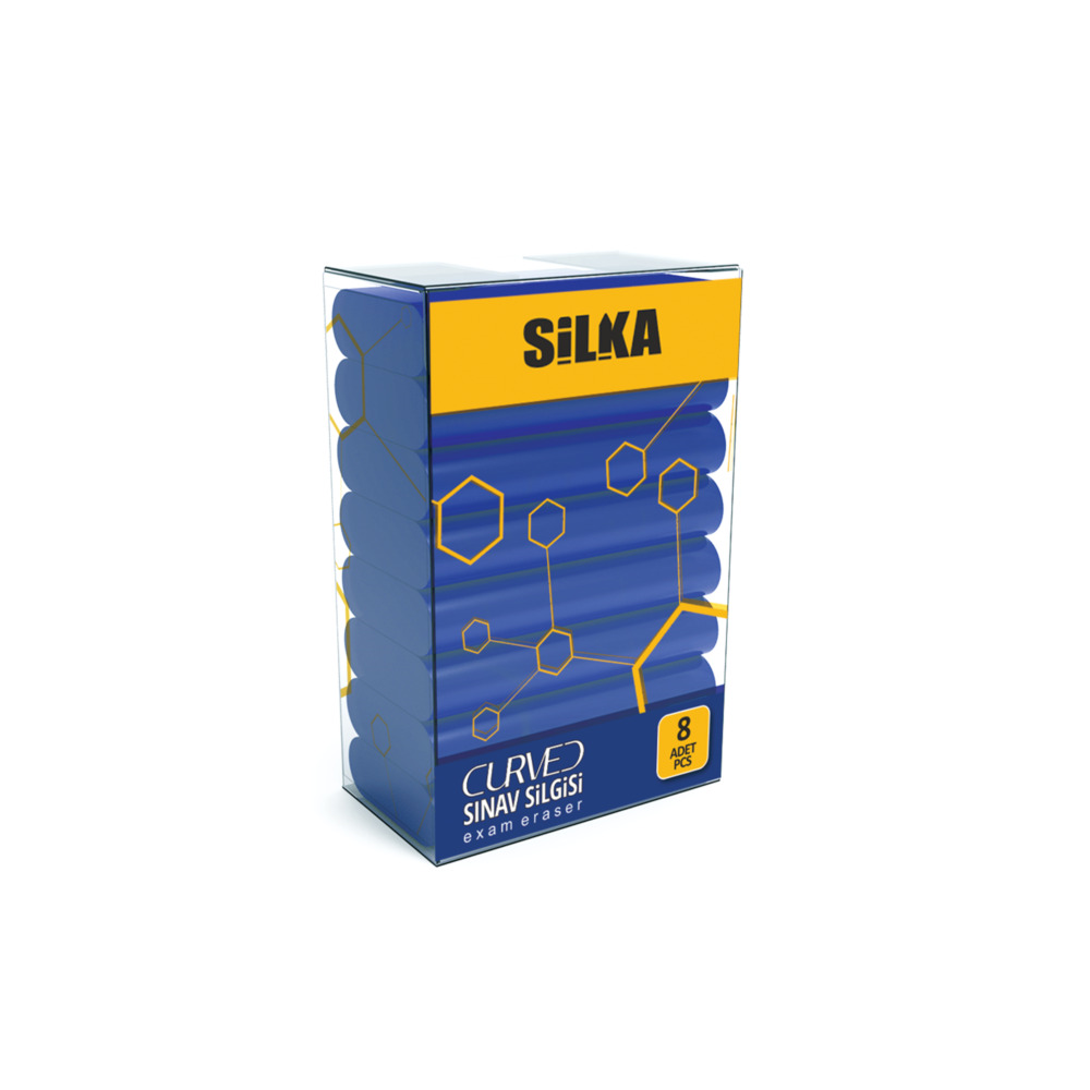 Silka Sg.53 Curved 8 Li Sınav Silgisi