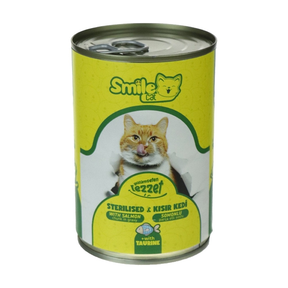 Smile Kedi Mama Kısır Kedi Konserve 400gr Somonlu