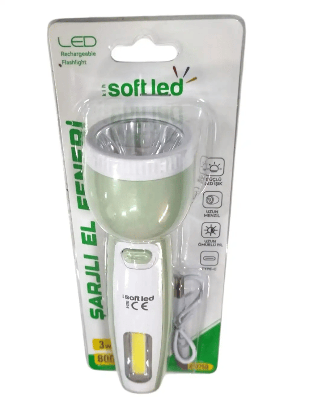 Softled Şarjlı El Feneri K-0750