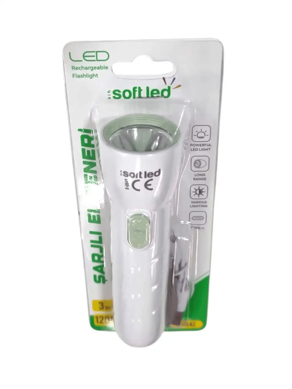 Softled Şarjlı El Feneri K-0842
